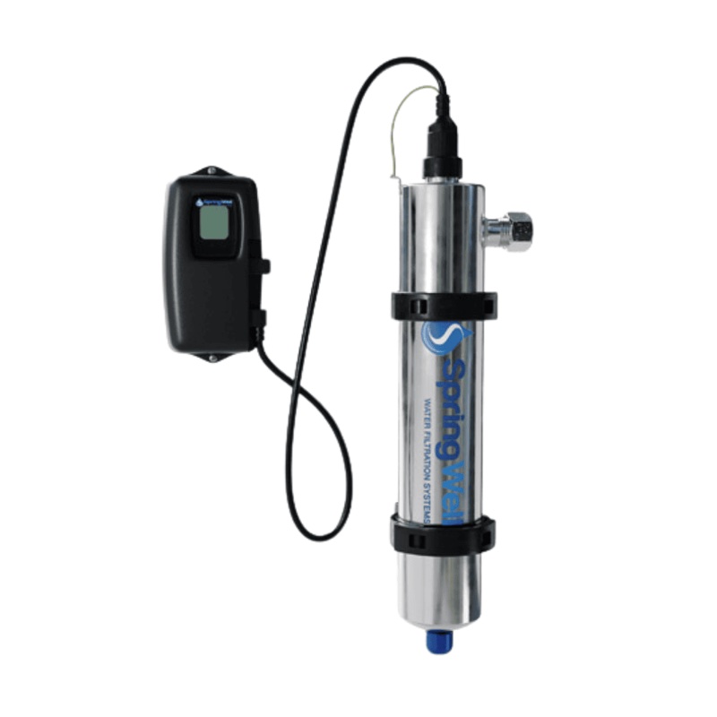 SpringWell Black Comb Monitored UV System with Solenoid Shutoff